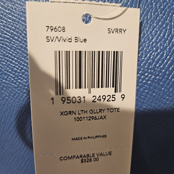 Coach Blue Leather Tote Bag - Picture 4 of 8